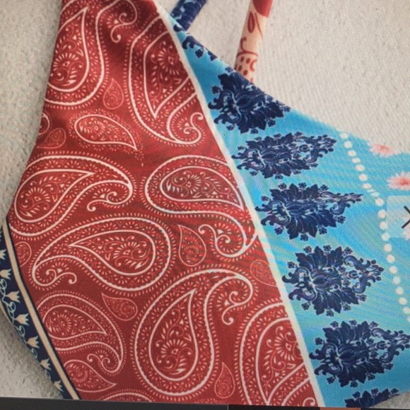 Bohemian flower paisley strappy bikini top - Picture 4 of 4